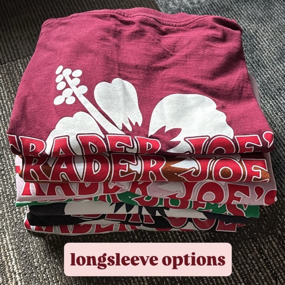 longsleeve options $15 per shirt